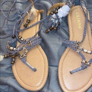 NWOT ankle wrap sandals!